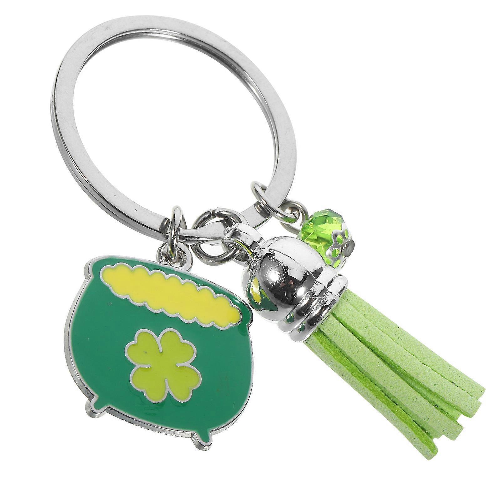 聖パトリックの日キーホルダー グリーン アロイ チャーム 装飾用 1 インチ
