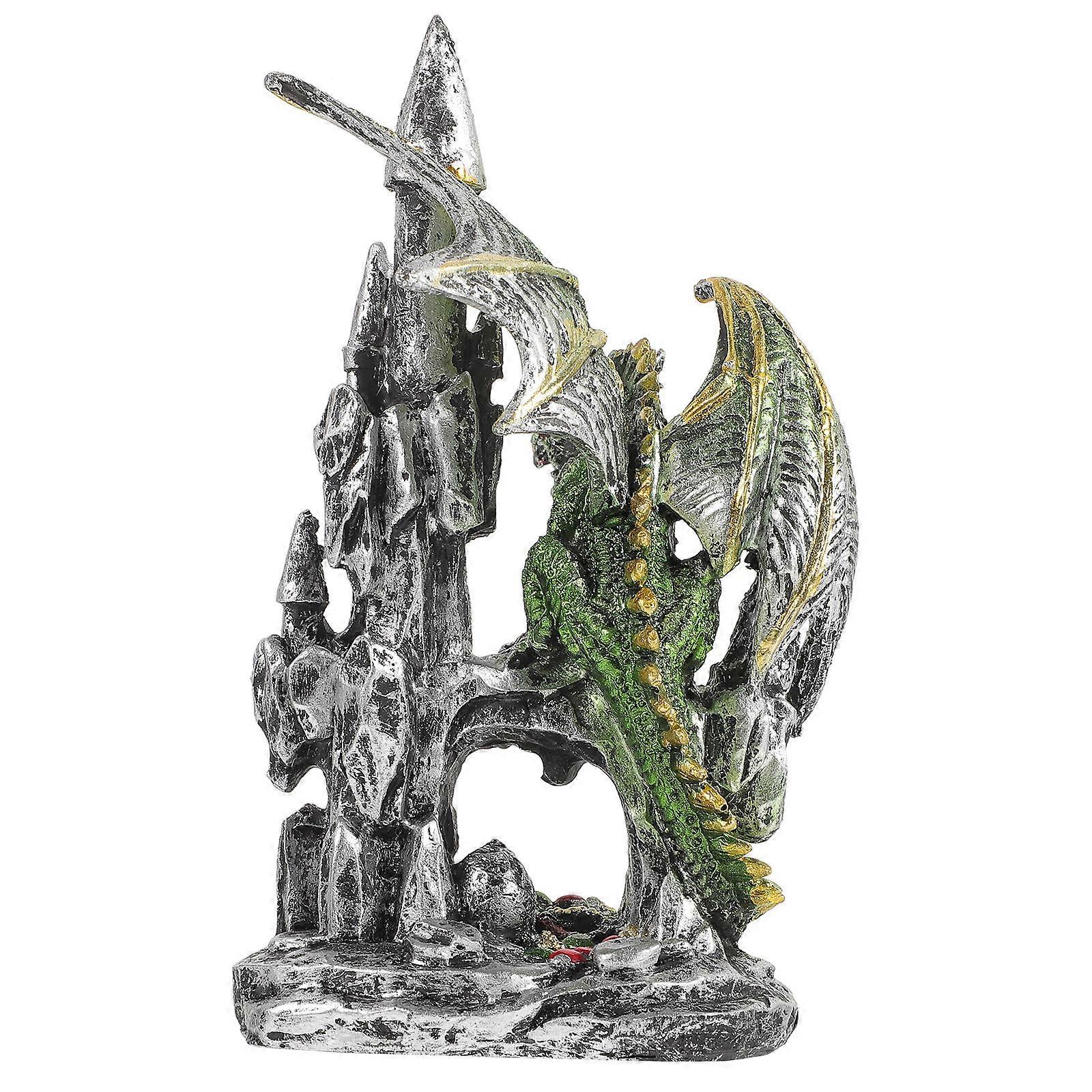 Halloween Statue Castle Decor for Halloween Celebration Use 1Set