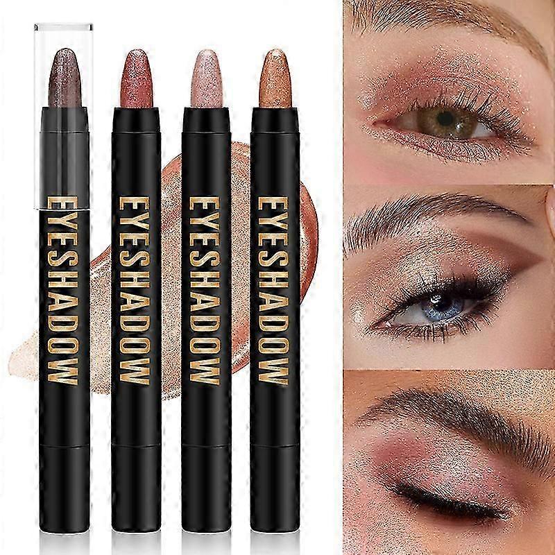 Lidschattenstift, Matte Glatte Creme Lidschattenstift, High Pigment Wasserdichter Lang anhaltender Lidschatten Stick Augen-Make-up für Frauen