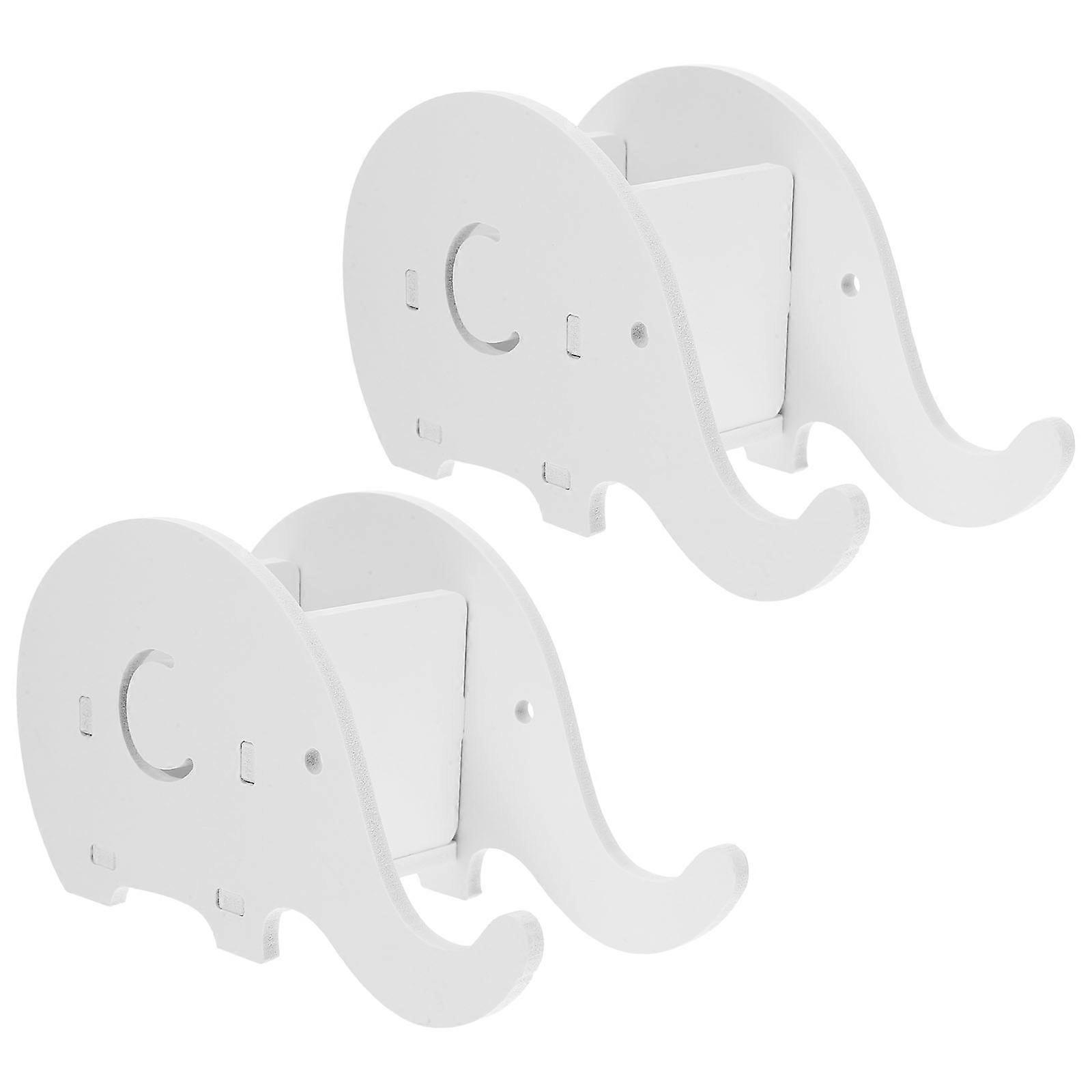 Adorable Elephant Stationery Organizer with Phone Holder Creative Storage Container 2 Pcs Assorted