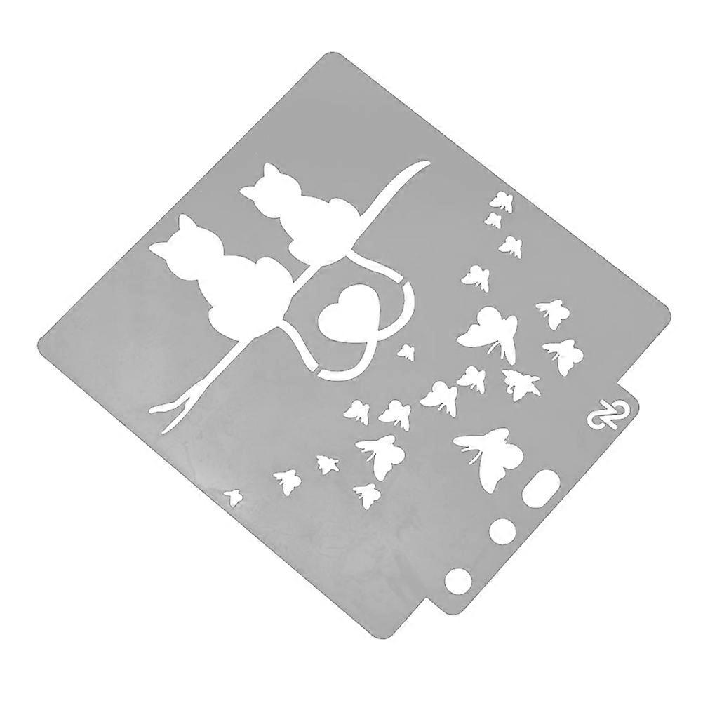 Scrapbooking Stencil Template For Artists Grey Assorted Patterns 1Pack