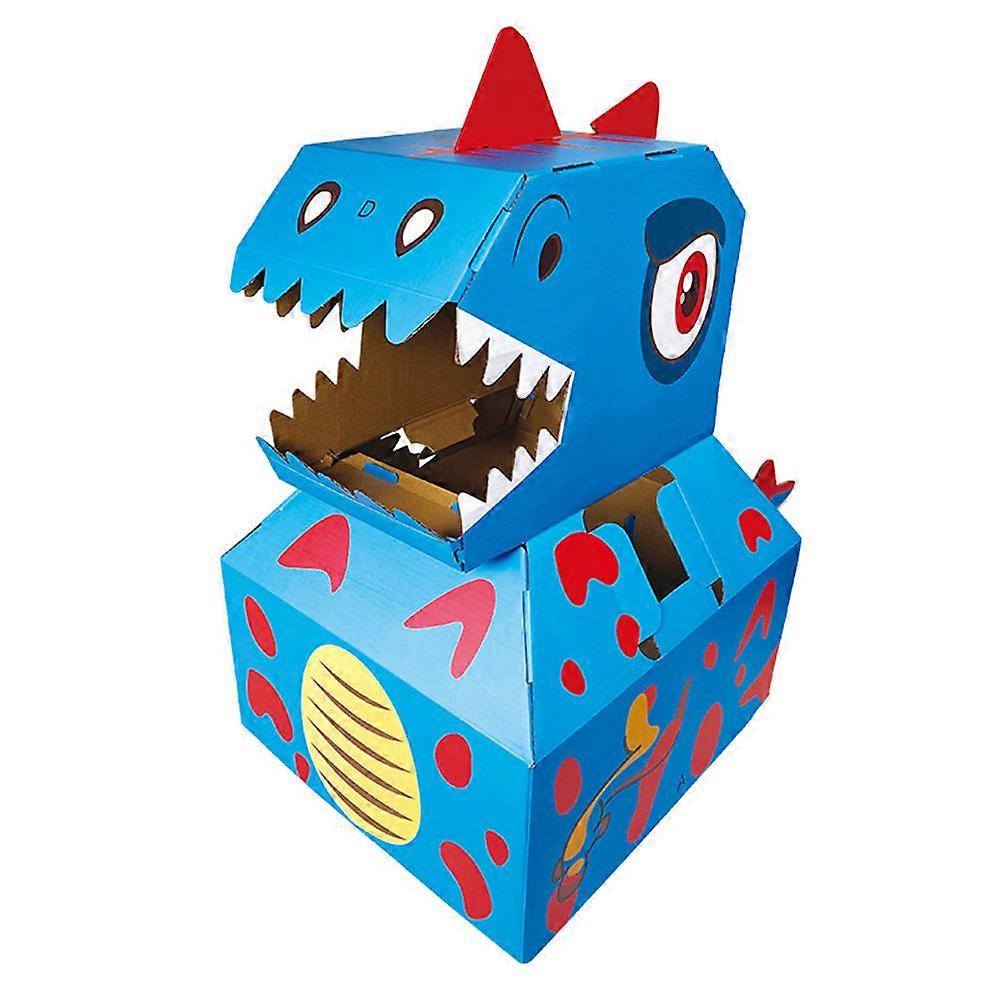 Dinosaur Craft Kit 1Pc Children Learning Time Hands-on Ability Improvement Three-Dimensional Model Cardboard