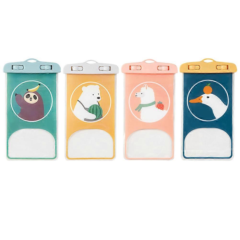 Universal Waterproof Phone Pouch 4Pcs Practical Design Assorted Color Ideal For Floating Swimming Suitable For Men And Women With Dustproof Function