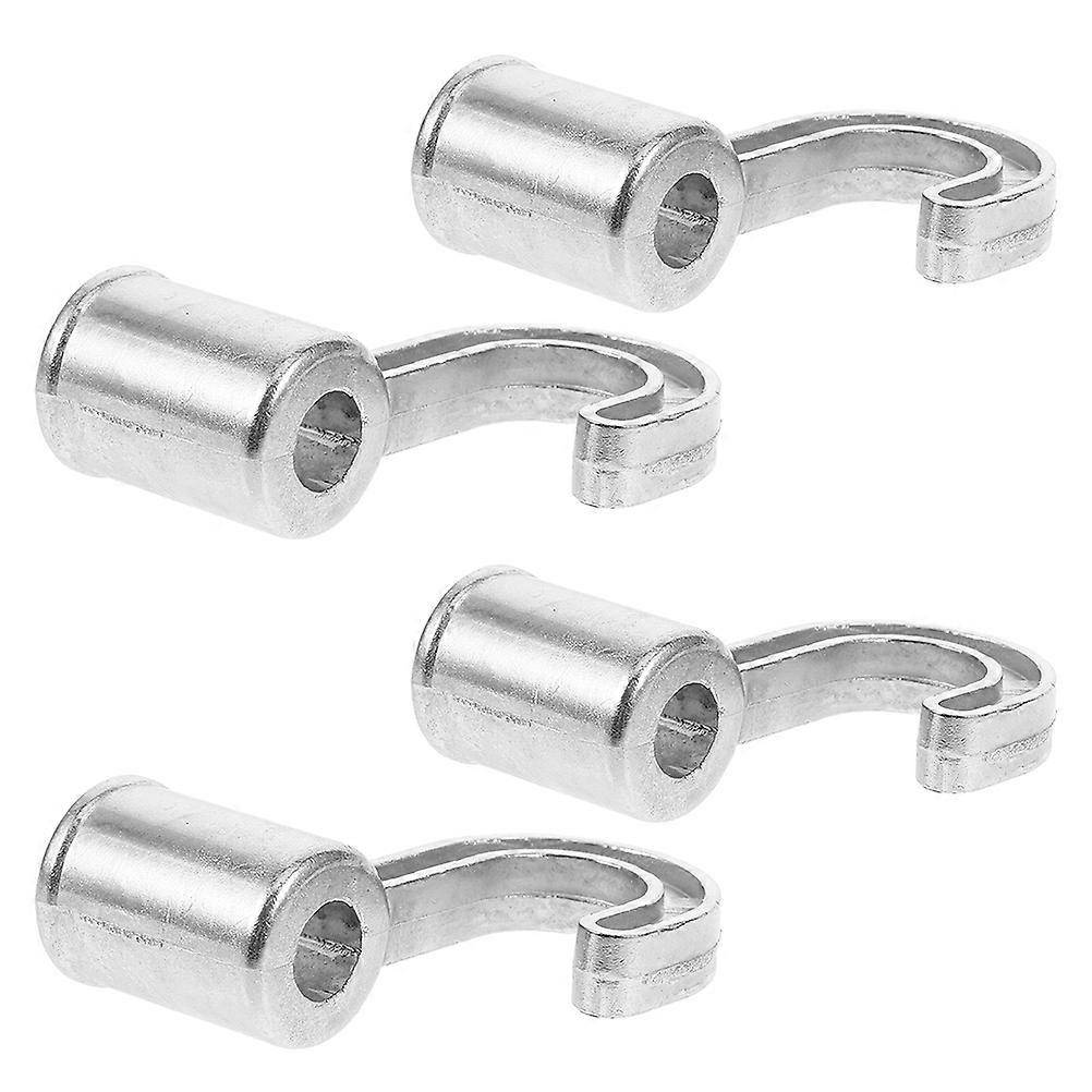 4pcs Closet Rod Hooks No Drilling Brackets for Home Storage Solutions