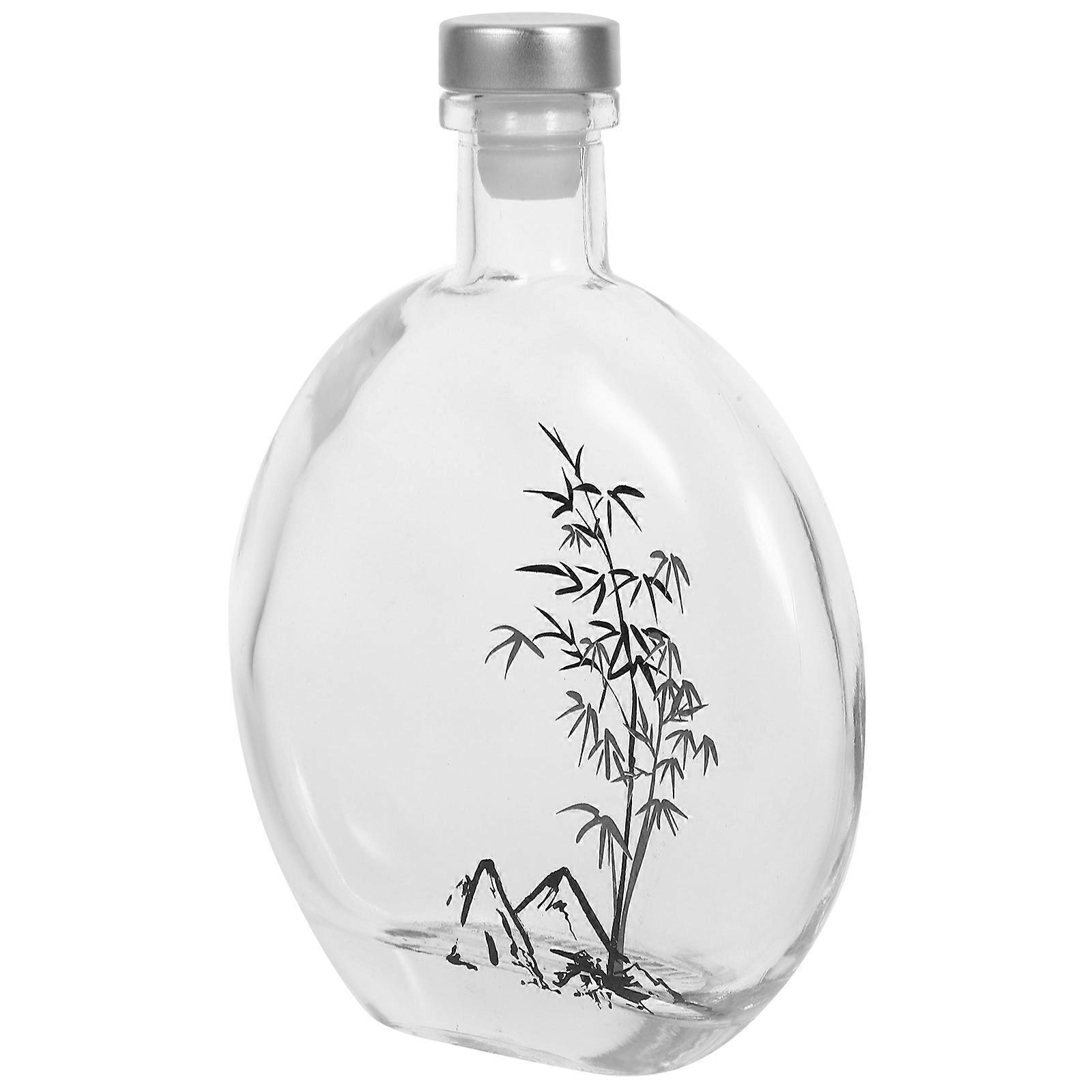 Decorative Bottles for Liquids Portable Empty Glass for Various Beverages 250ml Airtight 1Pack
