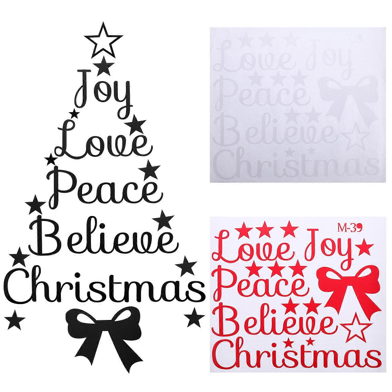 Assorted Color Christmas Tree Wall Decals 3Pcs Removable Art Murals Perfect For Home Decoration