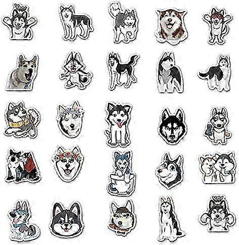 Husky Dog Stickers of 50 Vinyl Decal Merchandise Laptop Stickers for Laptops, Computers, Hydro Flasks, Skateboard and Travel Case 2025