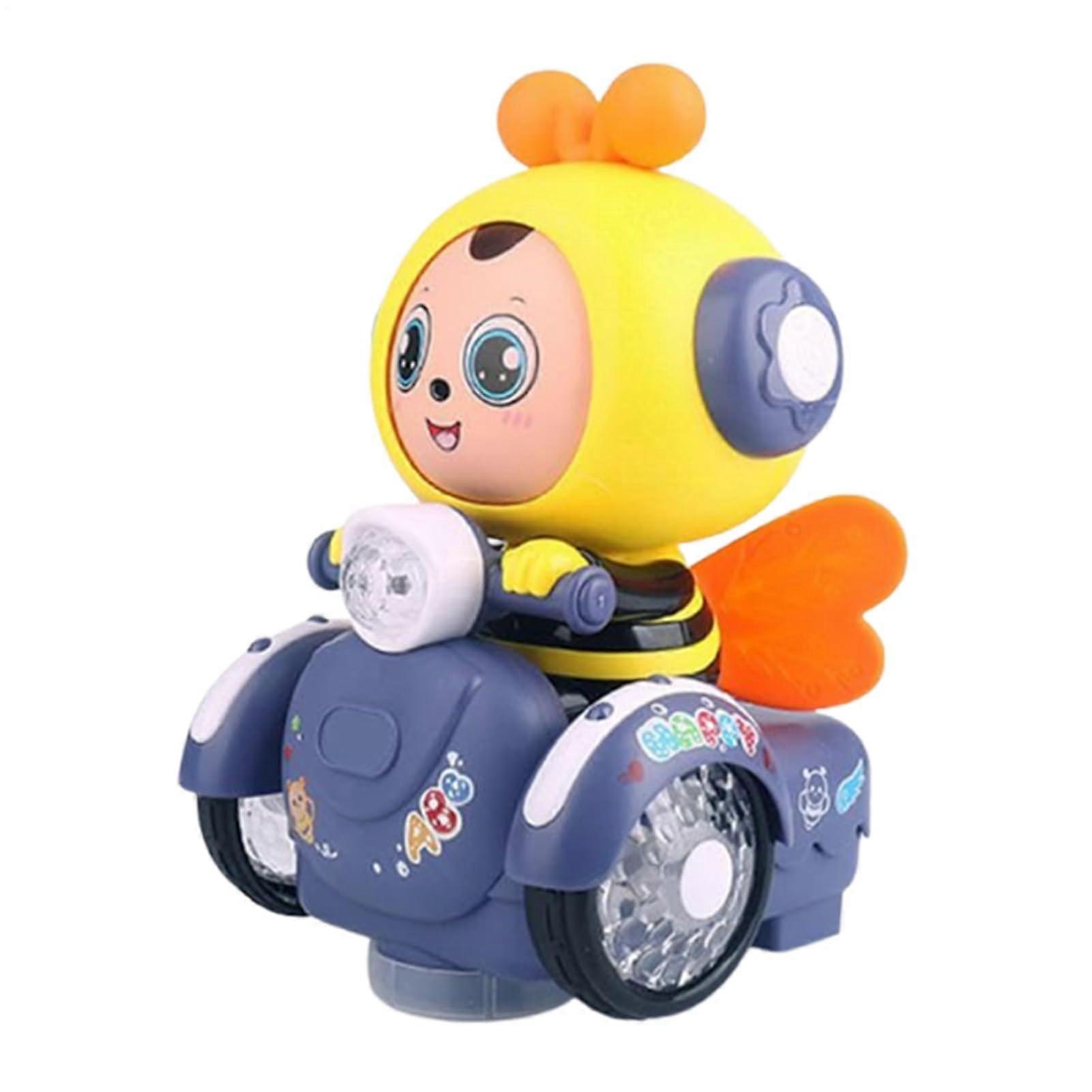 Honeybee Face Toy Car Electric Vehicle for Kids, Rechargeable, Safe Obstacle Detection, 5.59x5.31x7.87 Inches