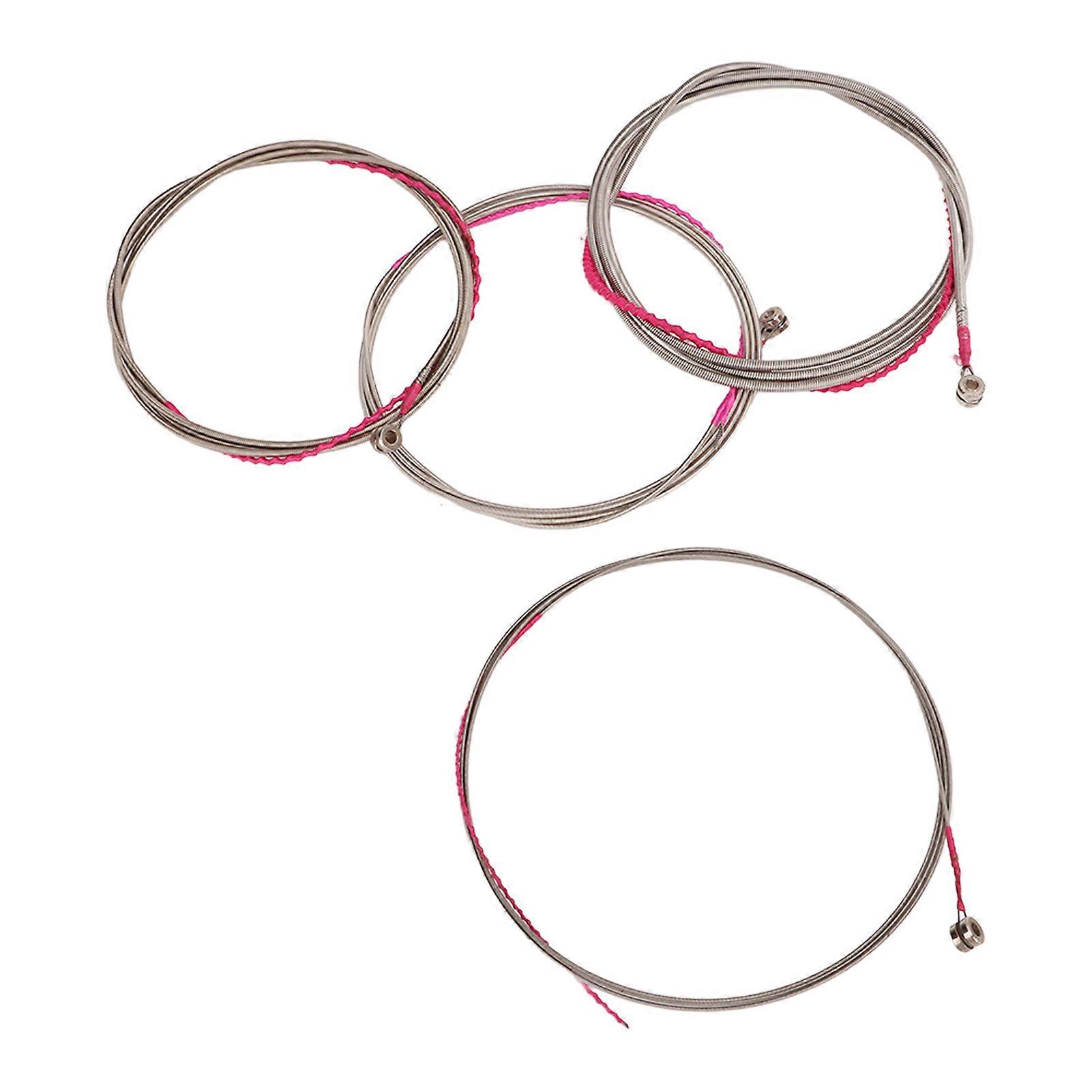 4pcs Bass Strings 4 String Metal Replaceable Decorative Practical Guitar Strings Replacement for Instrument Accessories 