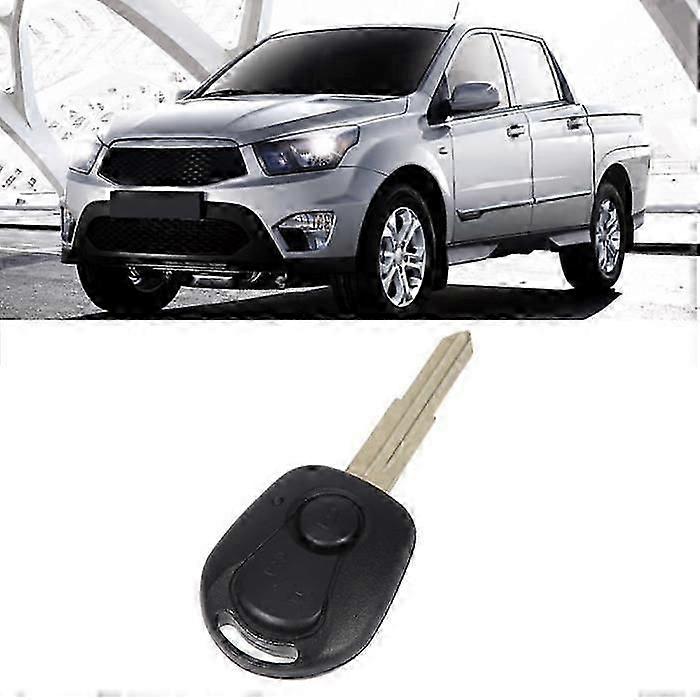 2 button black remote key case for Ssangyong Actyon Kyron Rexton auto case