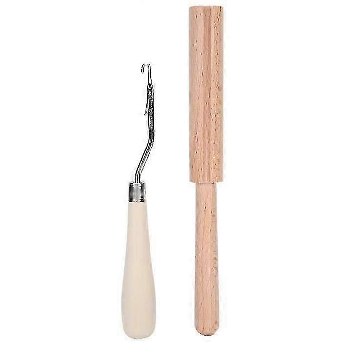 Wooden Bent Latch Hook Tool Bent Latch Hook Tool Rug Hook Needle Haberdashery Knitting