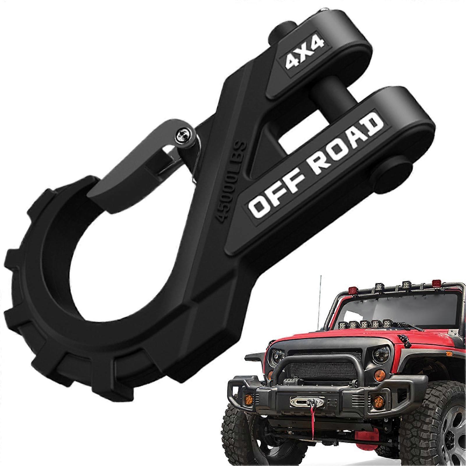 Safety Chain Hook – Durable Steel Tow Hook, Versatile Trailer Fork Head, Heavy-Duty Chain Connector, Black Finish
