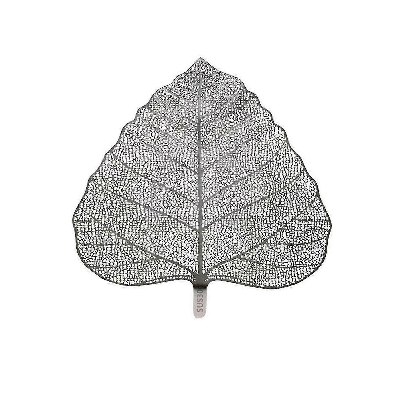 304 Stainless Steels Bodhi Leaf Shape Teas Strainer Fine Mesh Filter Infuser Tool for Home and Office Use Easy to Clean Silver