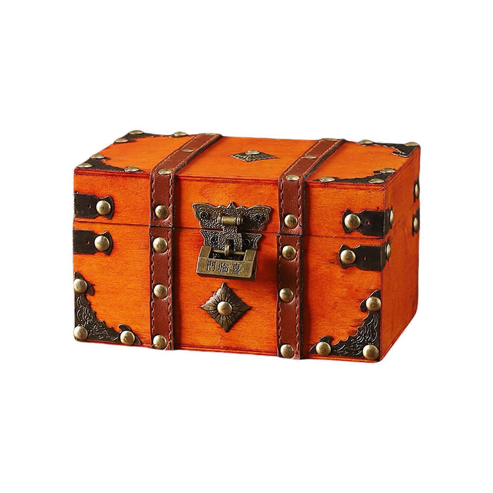 Multipurpose Wooden Organiser Box with Antique Design And Secure Combination Lock Elegant Leather Jewelry Case Multicolor
