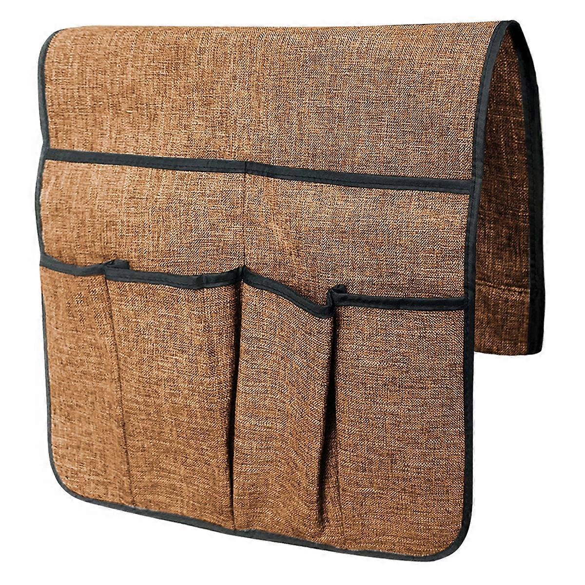 Armchair Armrest Organizer, Remote Control, Book, and Magazine Storage with 6 Pockets