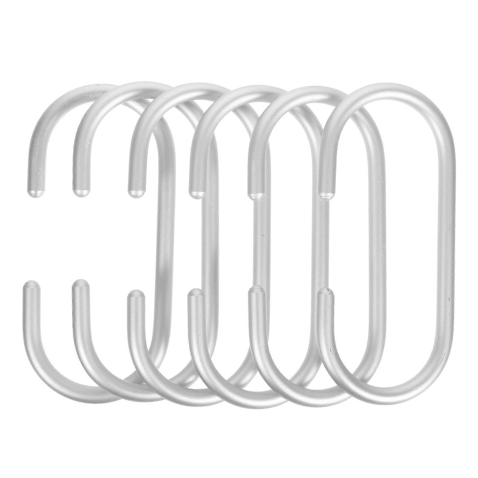 6pcs Closet Hook C Shape Hook Multifunctional Hanger Hook Clothes Scarves Bag Hanging Hook