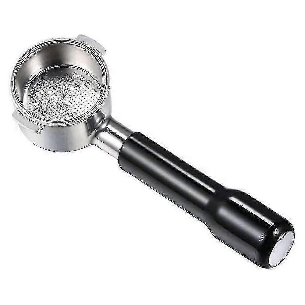 Bottomless 51mm Portafilter with 2 Ears for DeLonghi ECP3420 EC155 BCO430 EC260 - Black/Silver by Walkbee