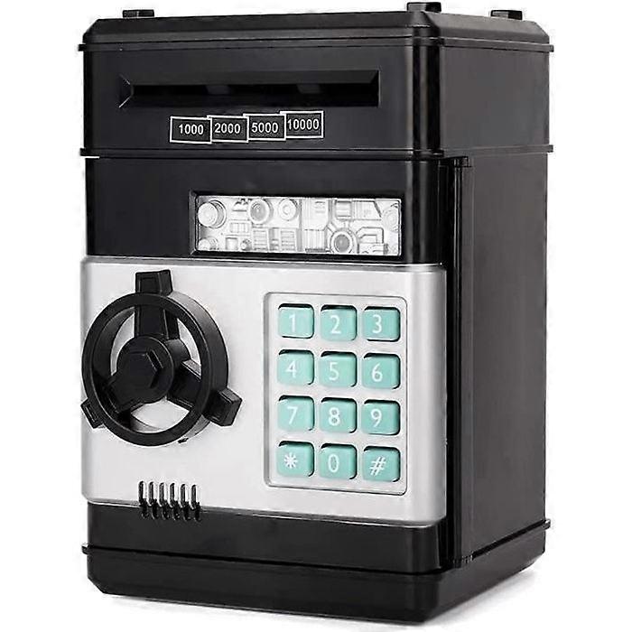 Cofrinho Digital - Super - ATM - Preto - 4.9x4.8x7.6 polegadas - Para Crianças