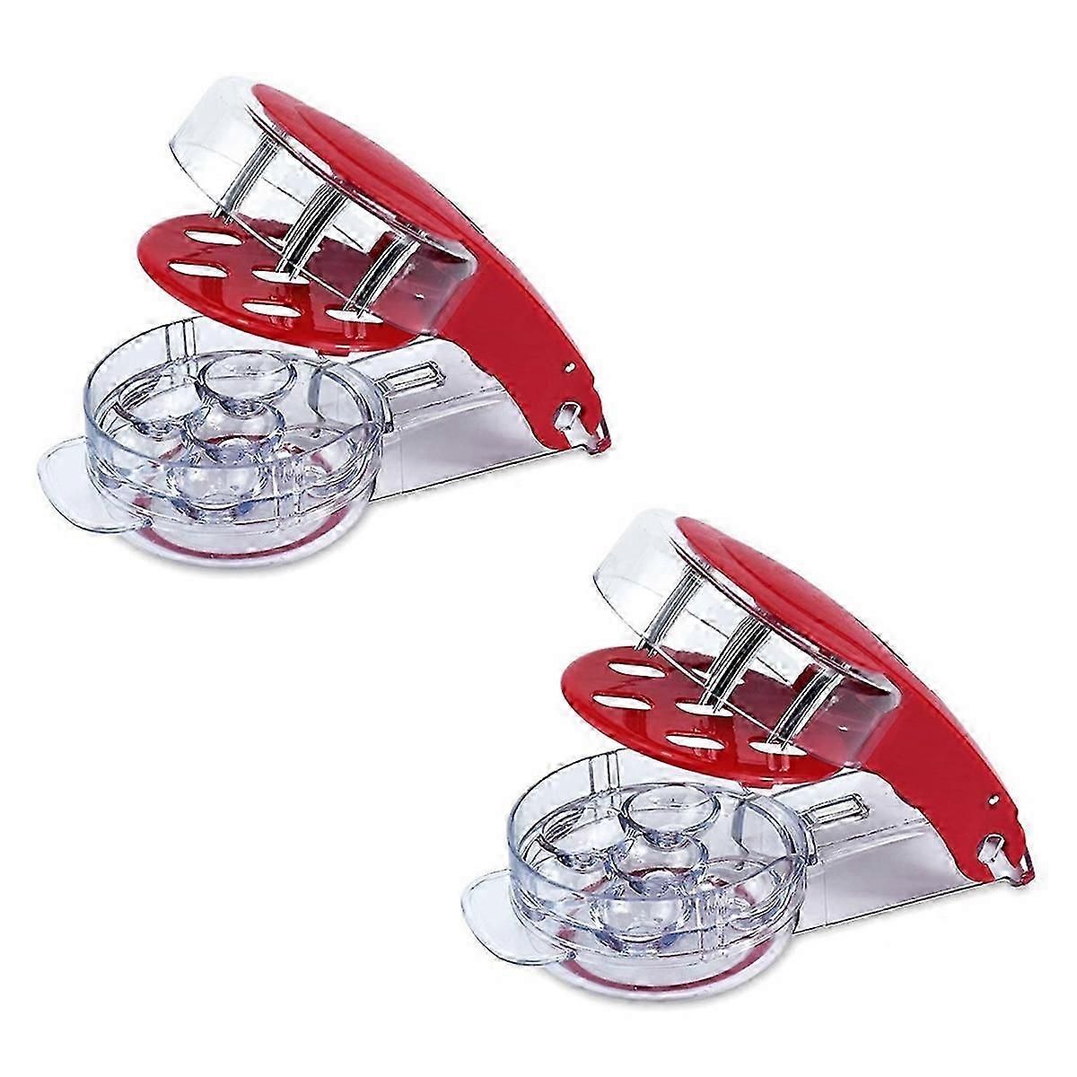 2Pcs Cherry Remover Kit with Grip - Easy Squeeze Cherry Pitter for Seed Removal Core from 6 Cherries