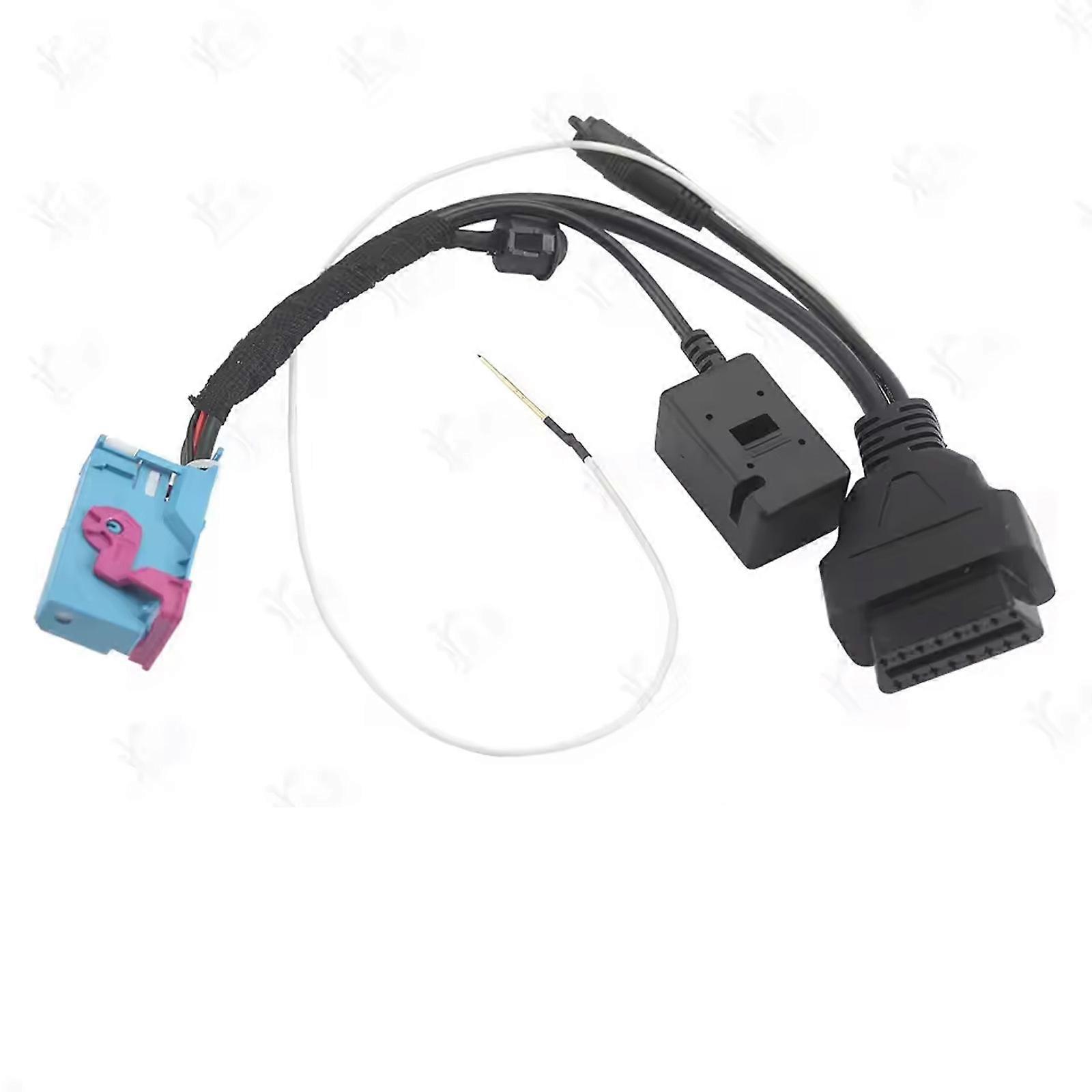 Twin Channel 1.5M Heavy Duty OBD2 Splitter Harness Cable Suitable For 4th Generation Vehicle Diagnostics Key Programming Multicolor