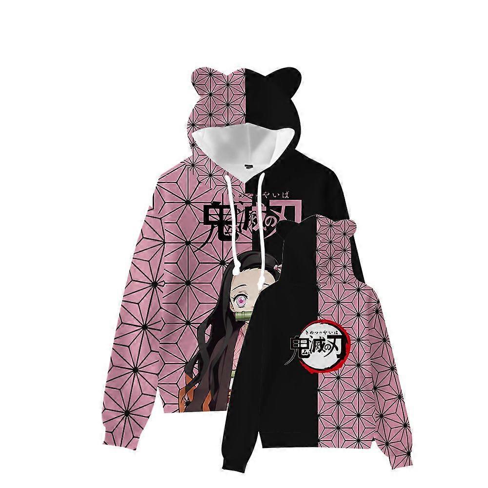 Women's Hoodie Trendy Digital Print Long Sleeve Cat Ear Hooded Pullover
