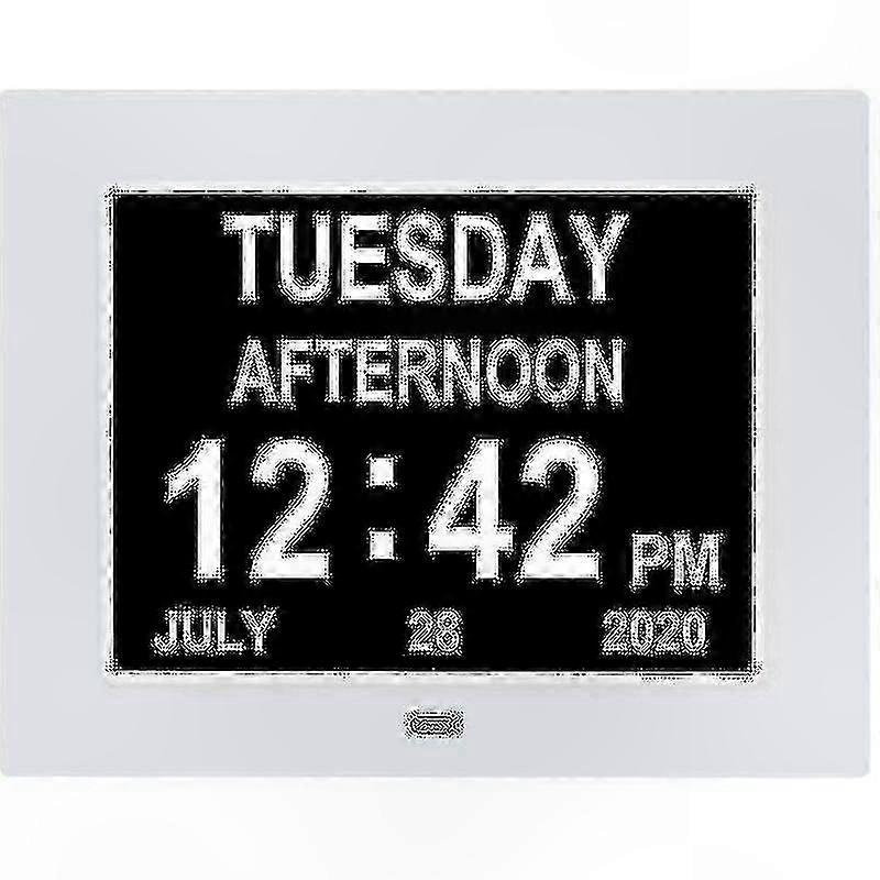 Large Display Digital Alarm Clock with Clear Day Indicators for Easy Time Management