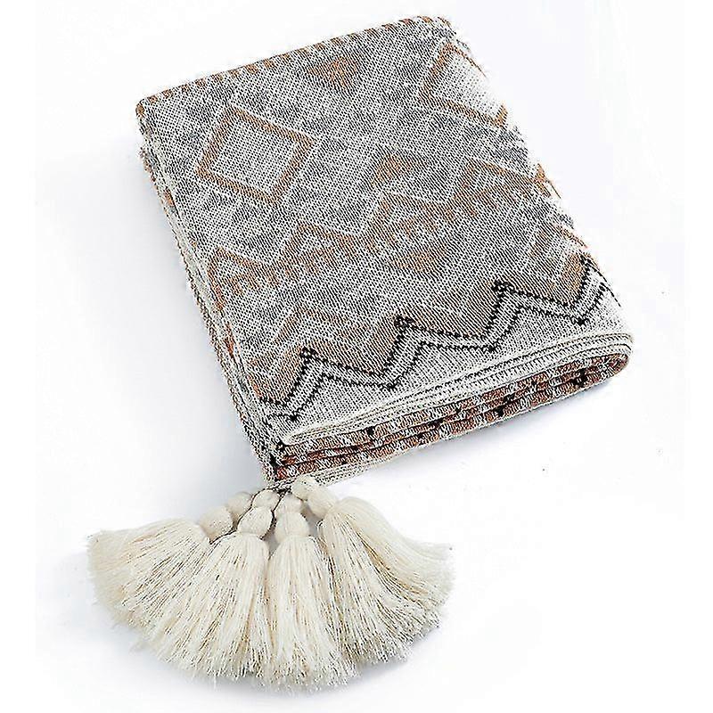 Light Blanket Knitted Air Conditioning Blanket Nap Blanket Sofa Bla...