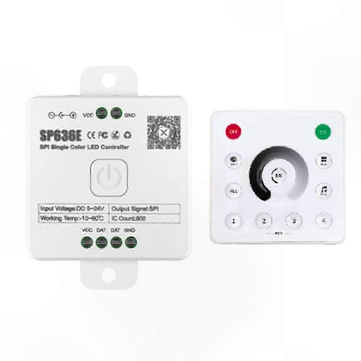 Monochrome SPI DC5-24V LED Controller with 2.4G Touch Remote Support