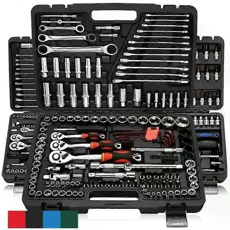 53pc / 46pc kit d’outils de réparation de voiture 1/4 de pouce douille ensemble outil de réparation de voiture cliquet clé dynamométrique combo ensemble de réparation automatique outils mécaniques