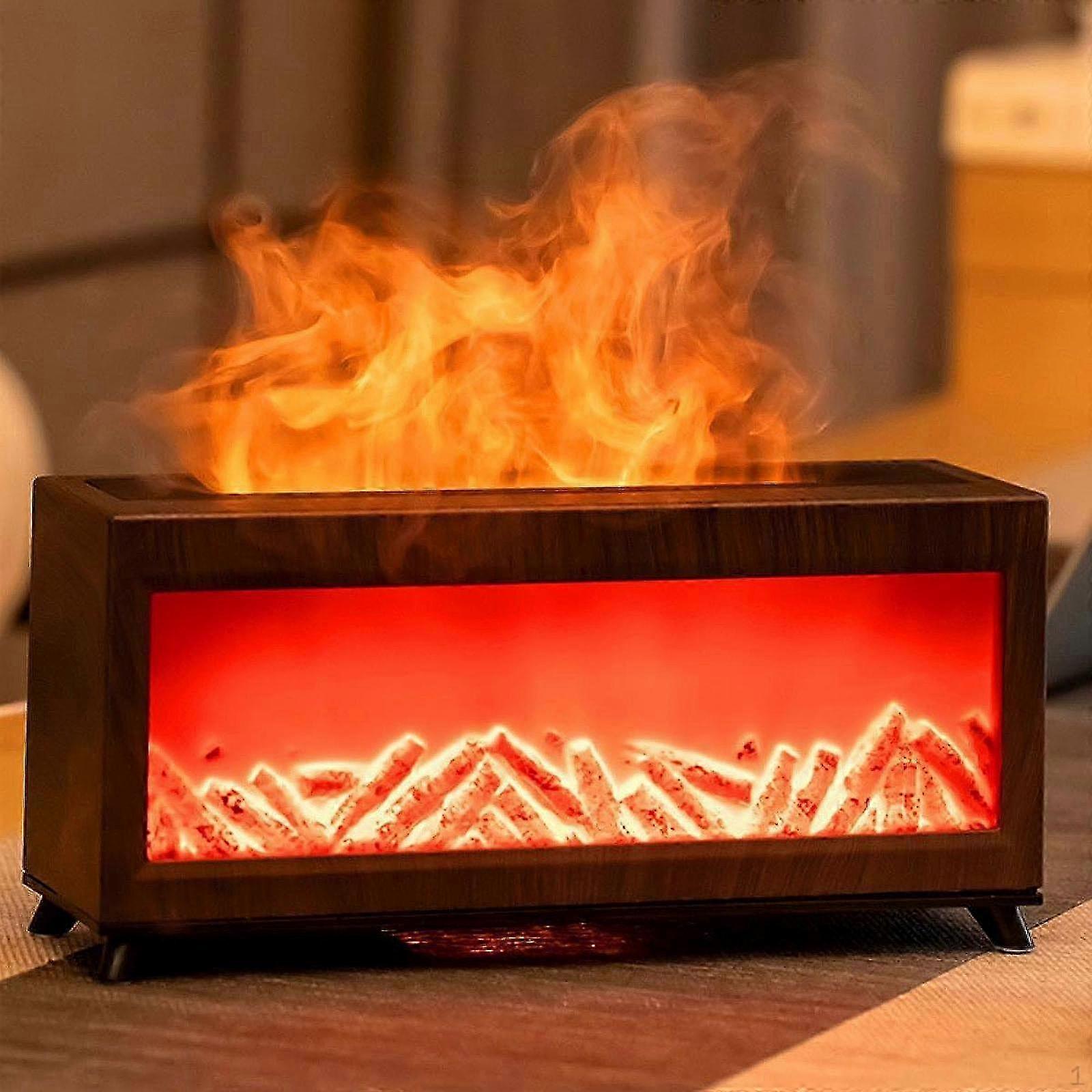 2025 Fireplace Aroma Essential Oil Diffuser Desktop Air Mist Humidifier with Remote Control for