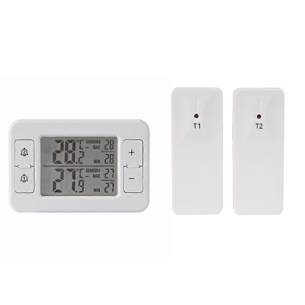 Wireless Indoor Outdoor Freezer Thermometer Sensor Temperature Monitor With Audible Alarm For Kitchen Temperature Gauge