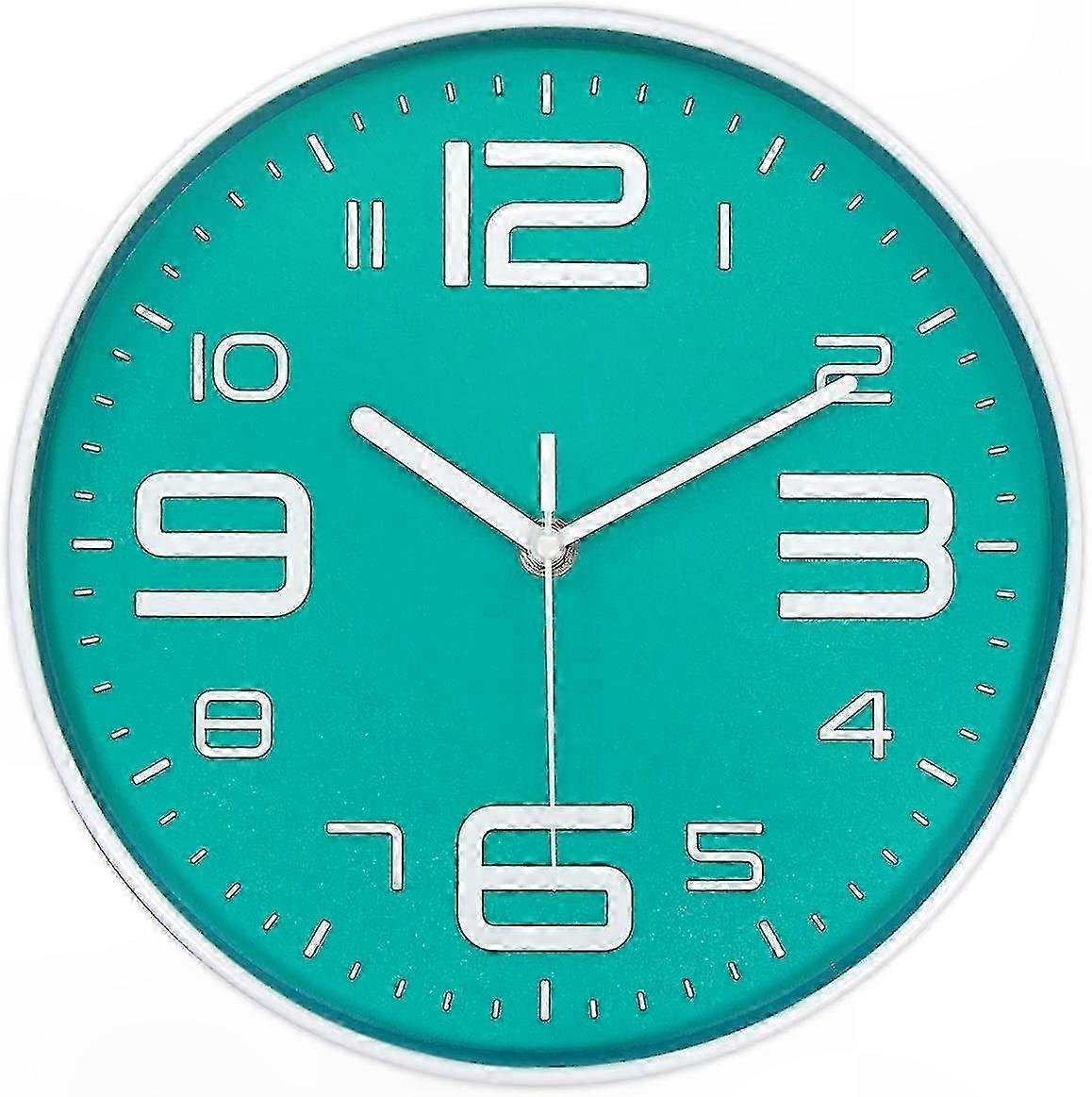 Silent 3D Number Wall Clock, Modern Quartz Analog Clock, Battery Operated Non-Ticking Timepiece for Home and Office Decor