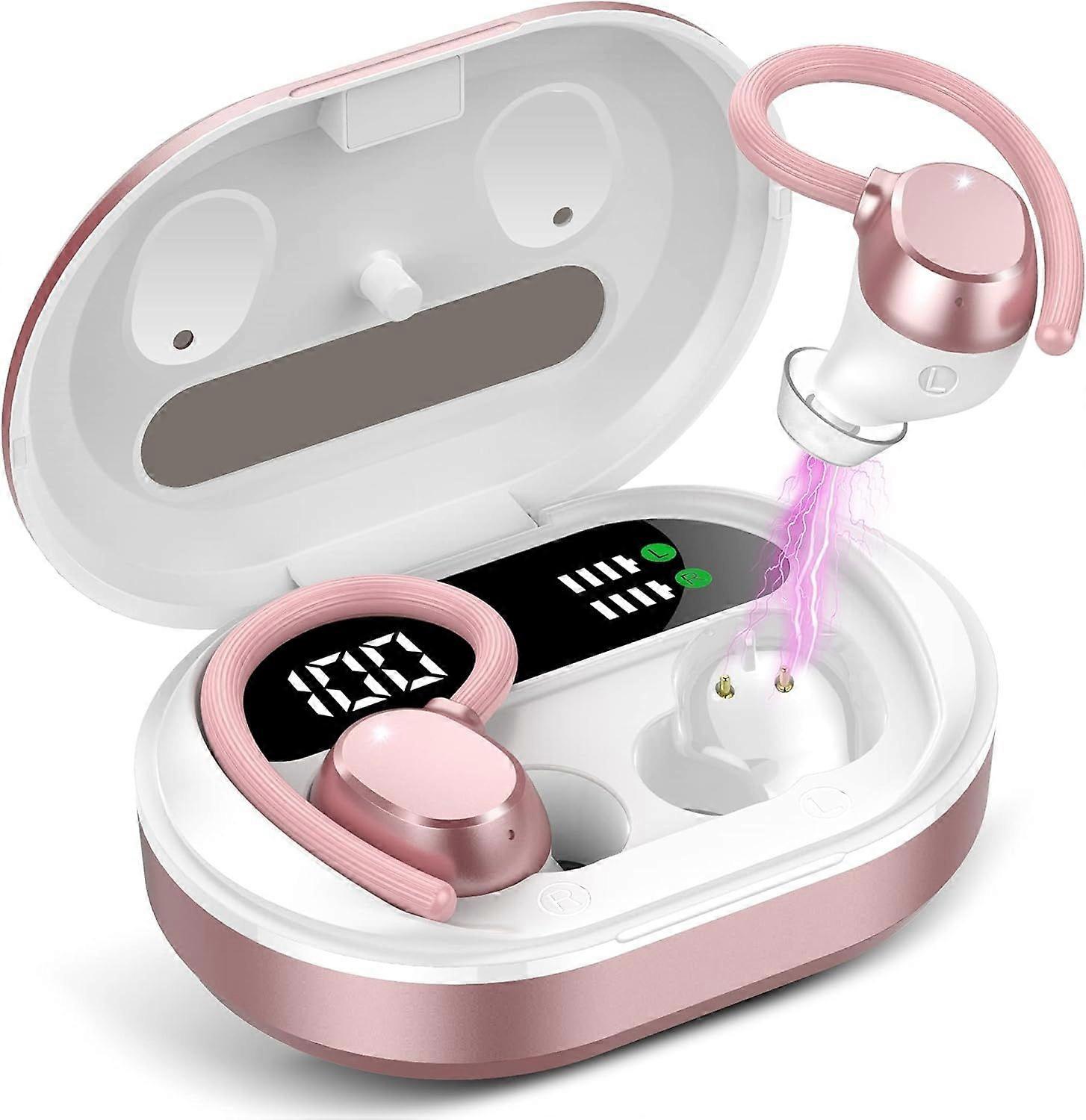 Wireless Earbuds, 2023 New Ultralight Sport Bluetooth 5.3 Headphones In Ear with LED Display, Built-in Mic Earphones, IPX7 Waterproof Wireless Headpho