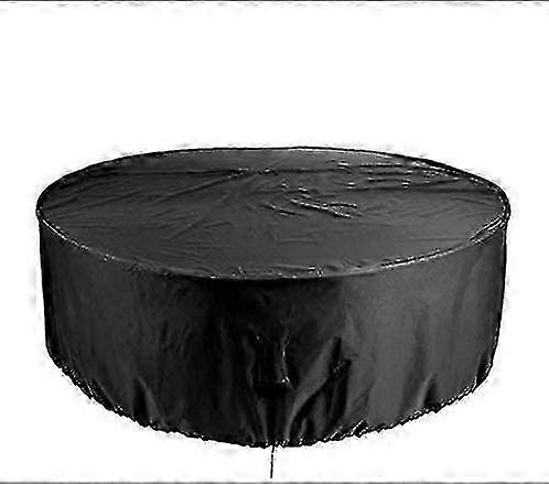 Round Garden Table Cover, Heavy-Duty Waterproof, UV-Protective