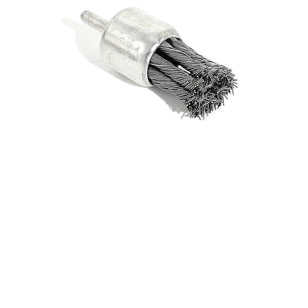Wire Wheels Brush Knotted End Brush Set, Size 0.7 In, 1/4 In Round Shank, Derusting, Paint Removal, Deburring