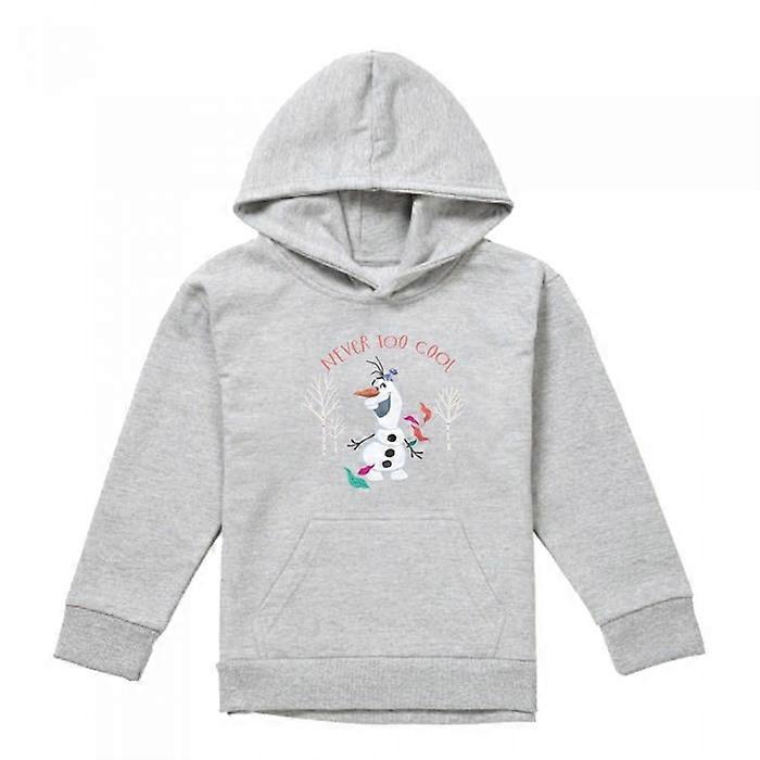 Frozen Childrens/Kids Never Too Cool Olaf Heather Pullover Hoodie