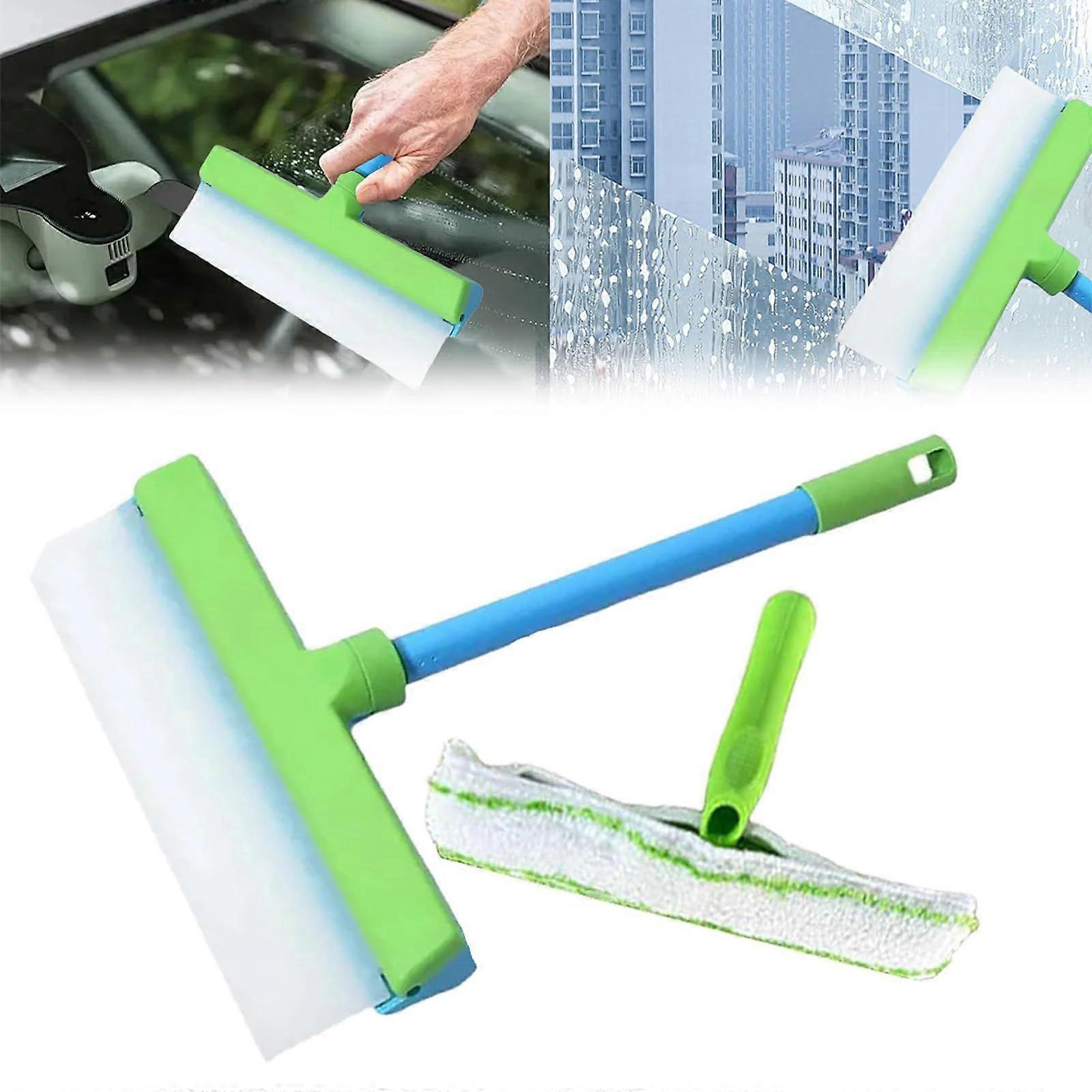 Recyclable Silicone Window Squeegee Kit, Streak-Free Glass Cleaner with Scraper
