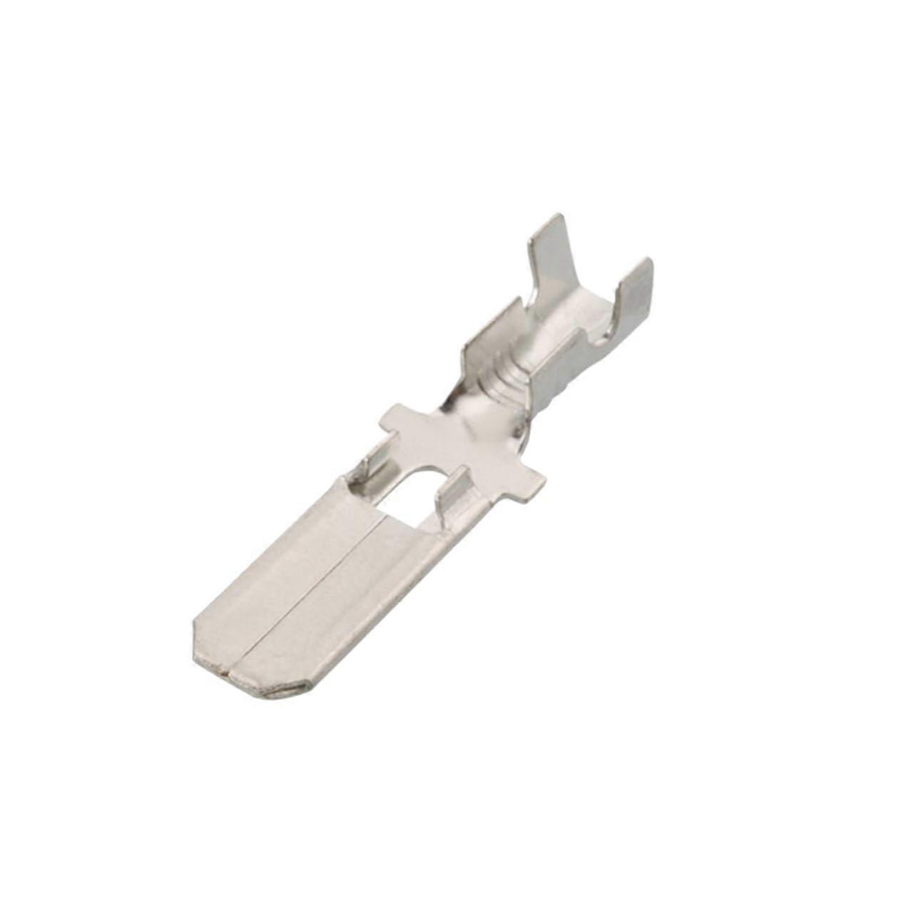 DJ61186.3B H62 Brass Tinned 6.3 Mm Automotive Connector Male A Wiring Terminal With Window 20/50/100/200 Pcs