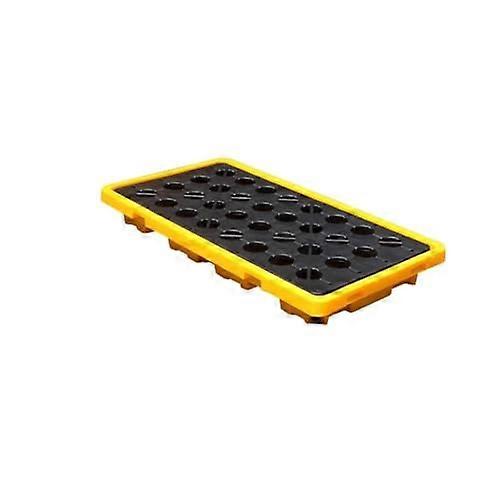 Industrial Drum Spill Containment Pallet With Drain 80 L 130x68x15cm For Oil And Chemical Leaks