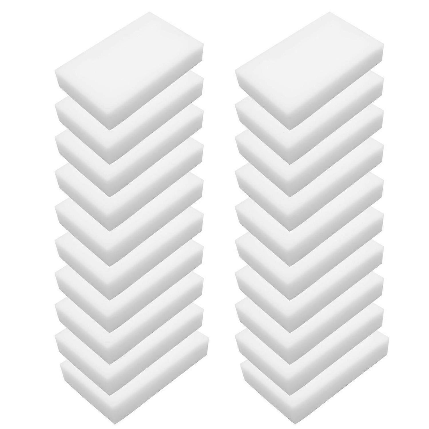 20Pcs Magic Multi Sponge 10cm×6cm×2cm(White)