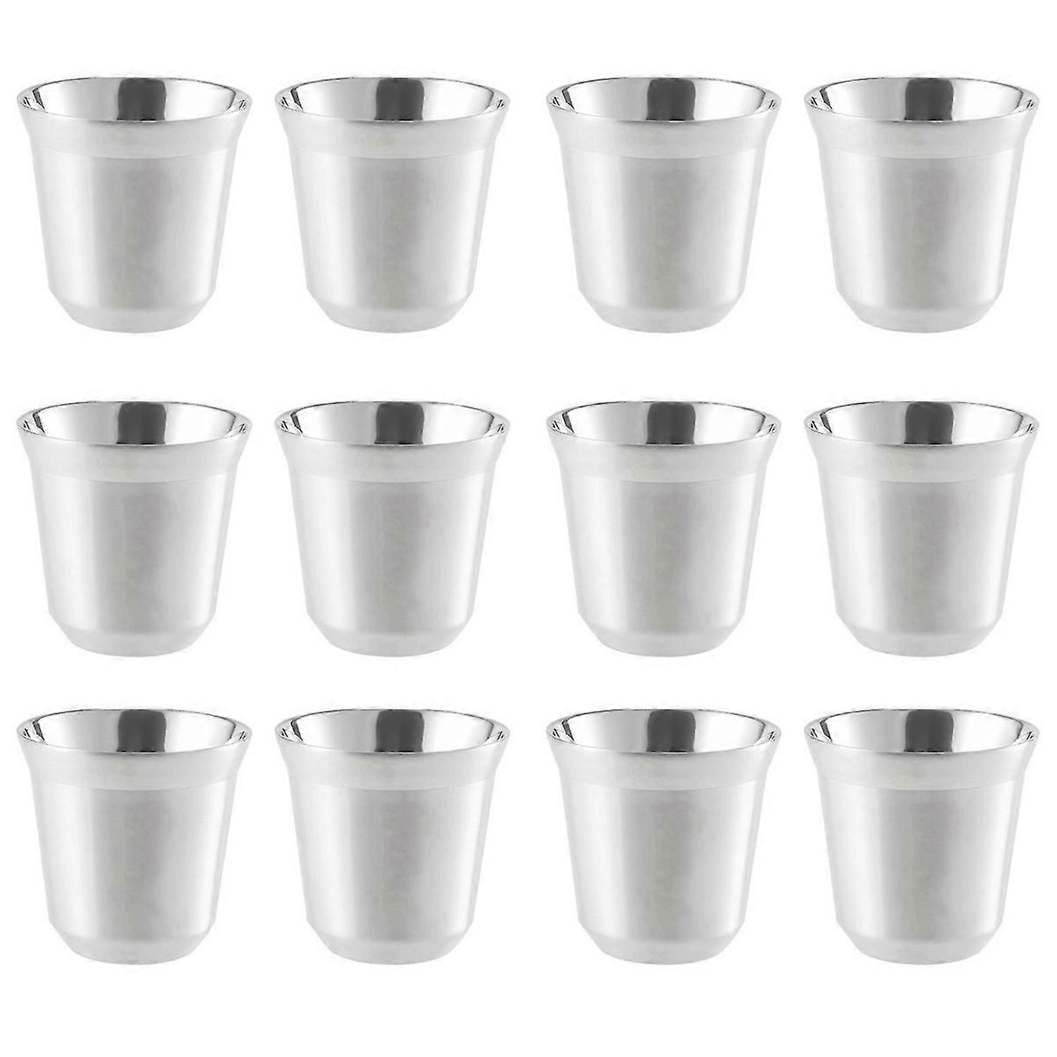 Espresso Cups Set of 2, Double Wall Insulated Dishwasher Safe (80ML)