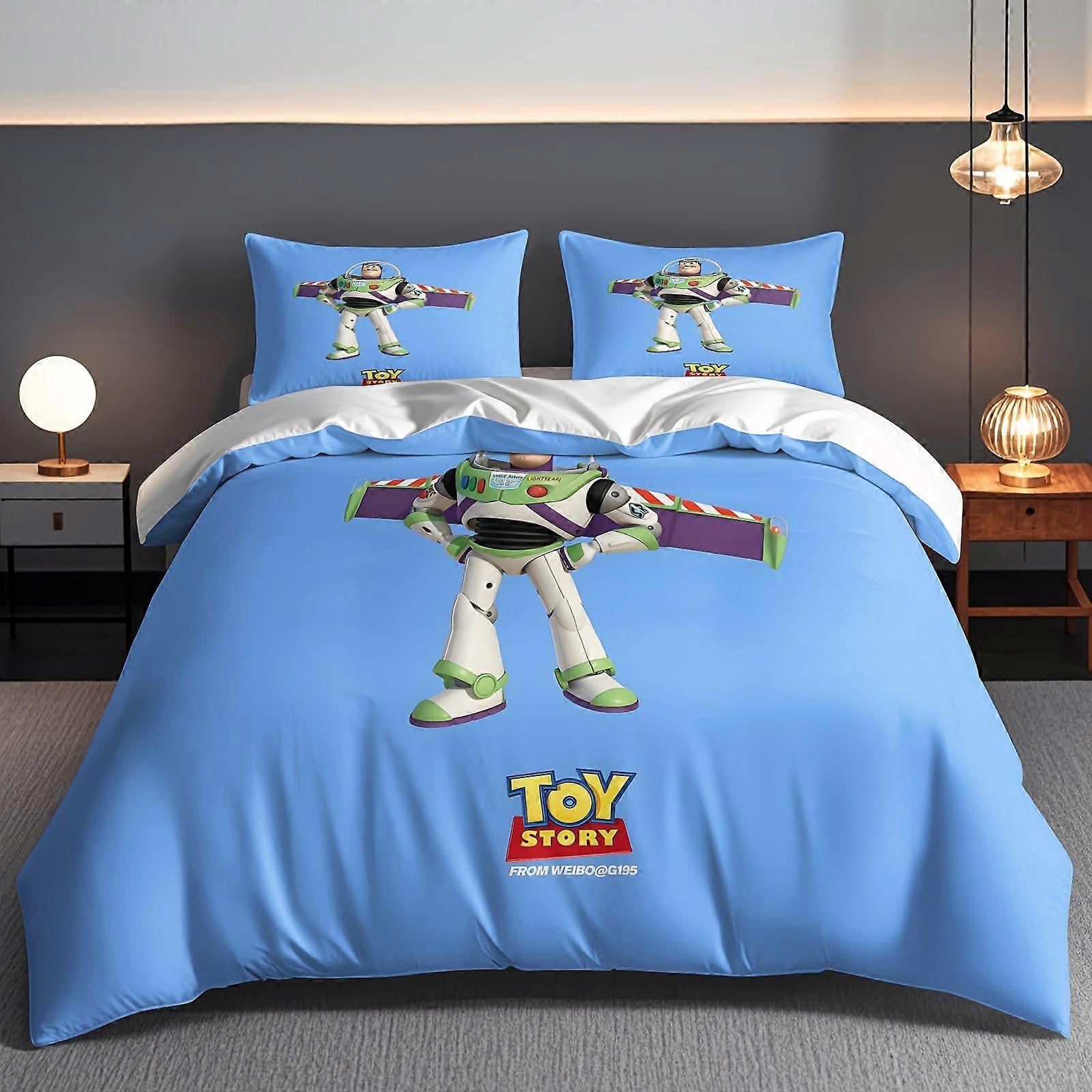 TE1043 3pcs Toy Story Cartoon Patterned Bedding Sets, Quilt Covers And Pillowcases Soft And Comfortable Suitable for Bedroom And Guest Ro