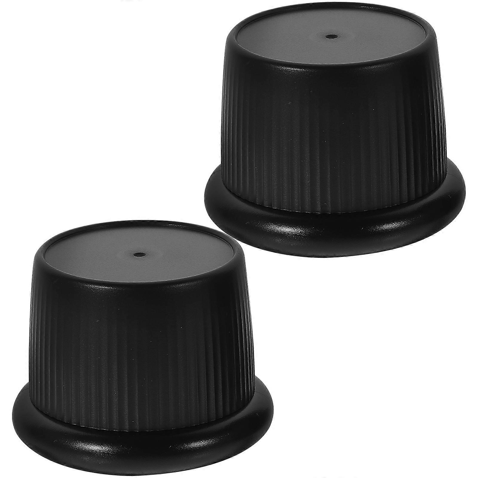 Furniture Risers Adjustable Bed Risers for Home 2Pcs Black ABS Material