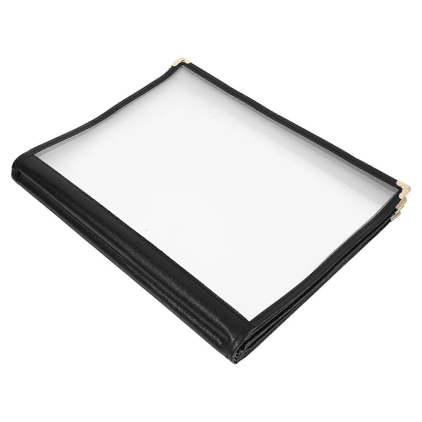 Menu Holder Clear Menu Cover for Restaurant with Transparent Pages