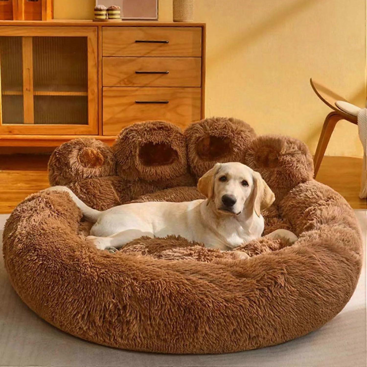 Dog Bed With Sides Style 1 130CM AntiSlip Soft Fluffy Pet Sleeping Mat For Large Jumbo Medium Small Dogs