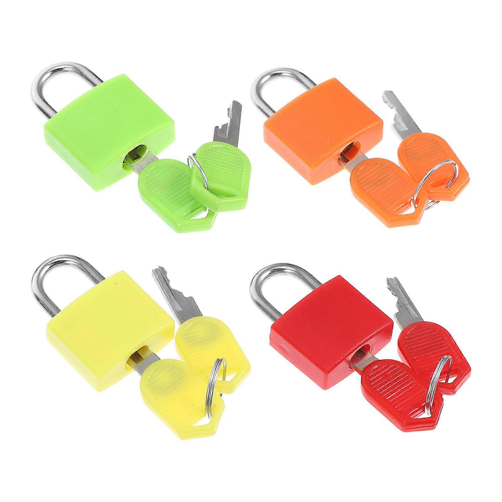 Mini Padlocks with Keys for School Bag Lock 4Pcs Secure Travel and Backpack Locks