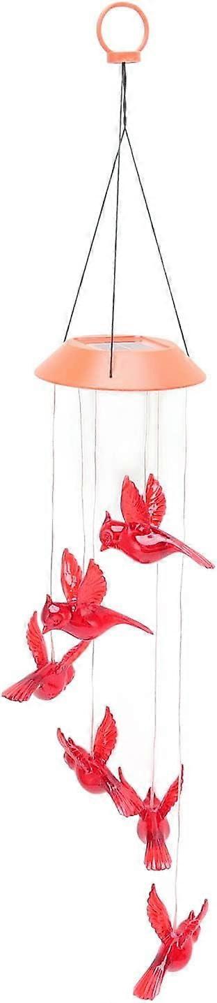 Outdoor Solar Wind Chimes Lights, Color-Changing & Waterproof, Memorial Wind Chimes Compatible with Red Shell