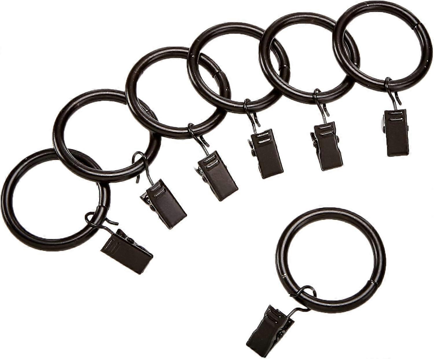 Curtain clip rings 6.1cm 10Pcs Black