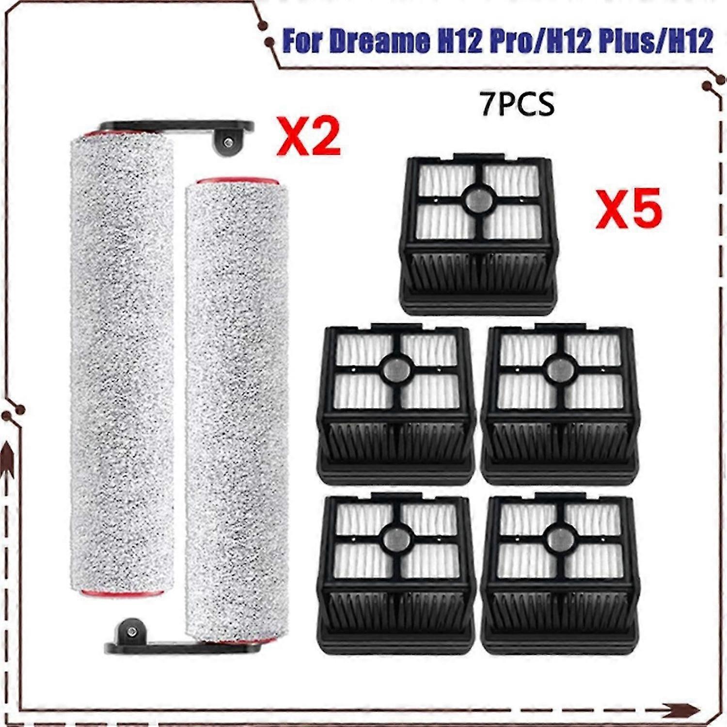 For H12 Pro / H12 Plus Core Soft Brush Spare Parts Wet Dry