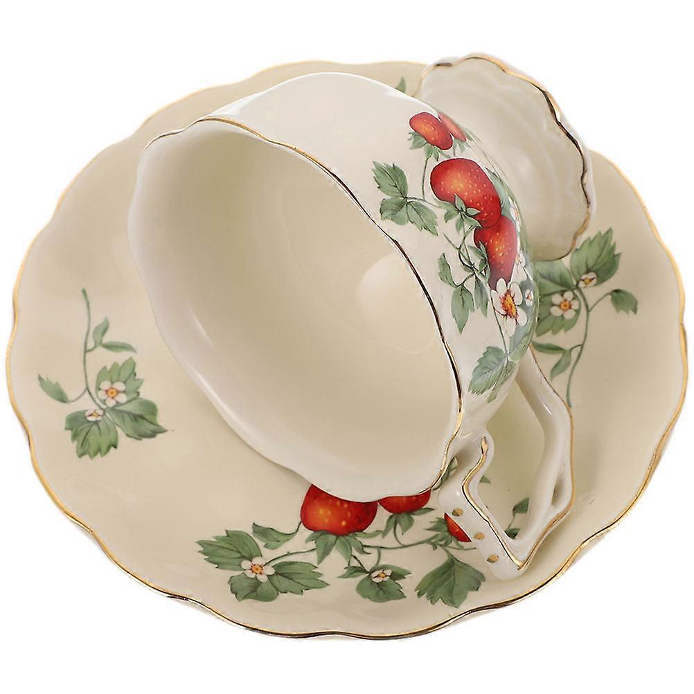 European Style Coffee Cup Ceramic Cup with Saucer for Water Drinking 1Set